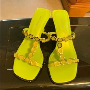 Bandolino  lime green sandals